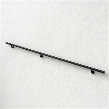 17ft Handrails for Indoor Stairs, Deck, Slope, Modern Aluminum Handrail Set, Wall Mounted, with Zink-Alloy Brackets