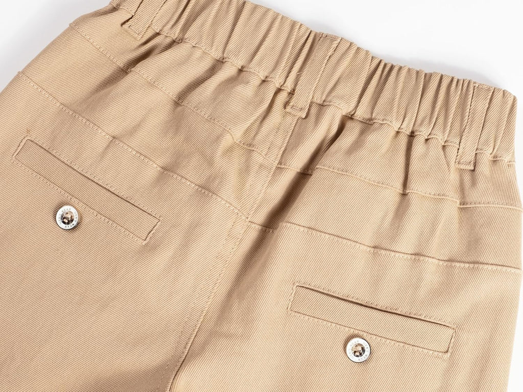 Boys Pull-On Chino Pants Stretch School Uniform Slacks