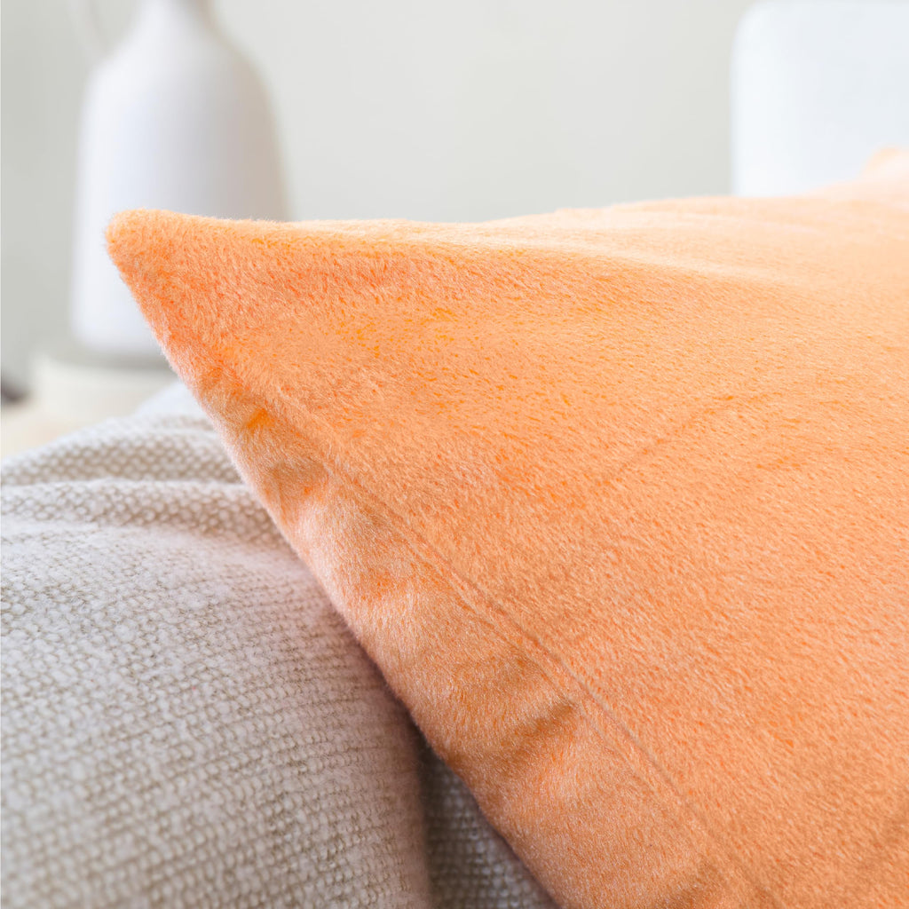 XO Velvet Throw Pillow Covers, No Inserts 20"x20" Peach