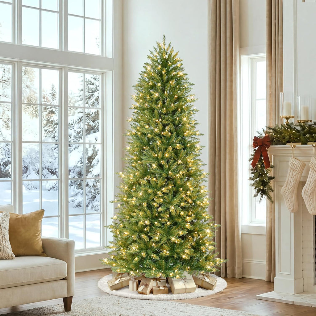 International 6.5ft Pre-Lit Slim Fraser Fir Artificial Christmas Tree