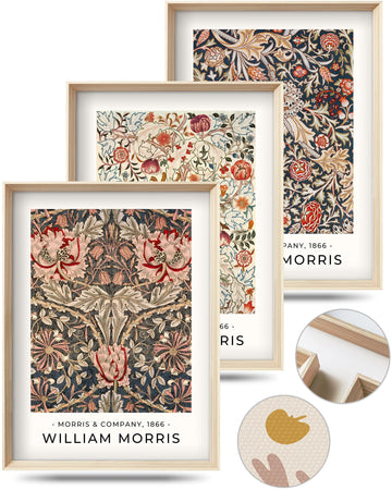 William Morris Vintage Framed Wall Art, Floral Canvas Prints