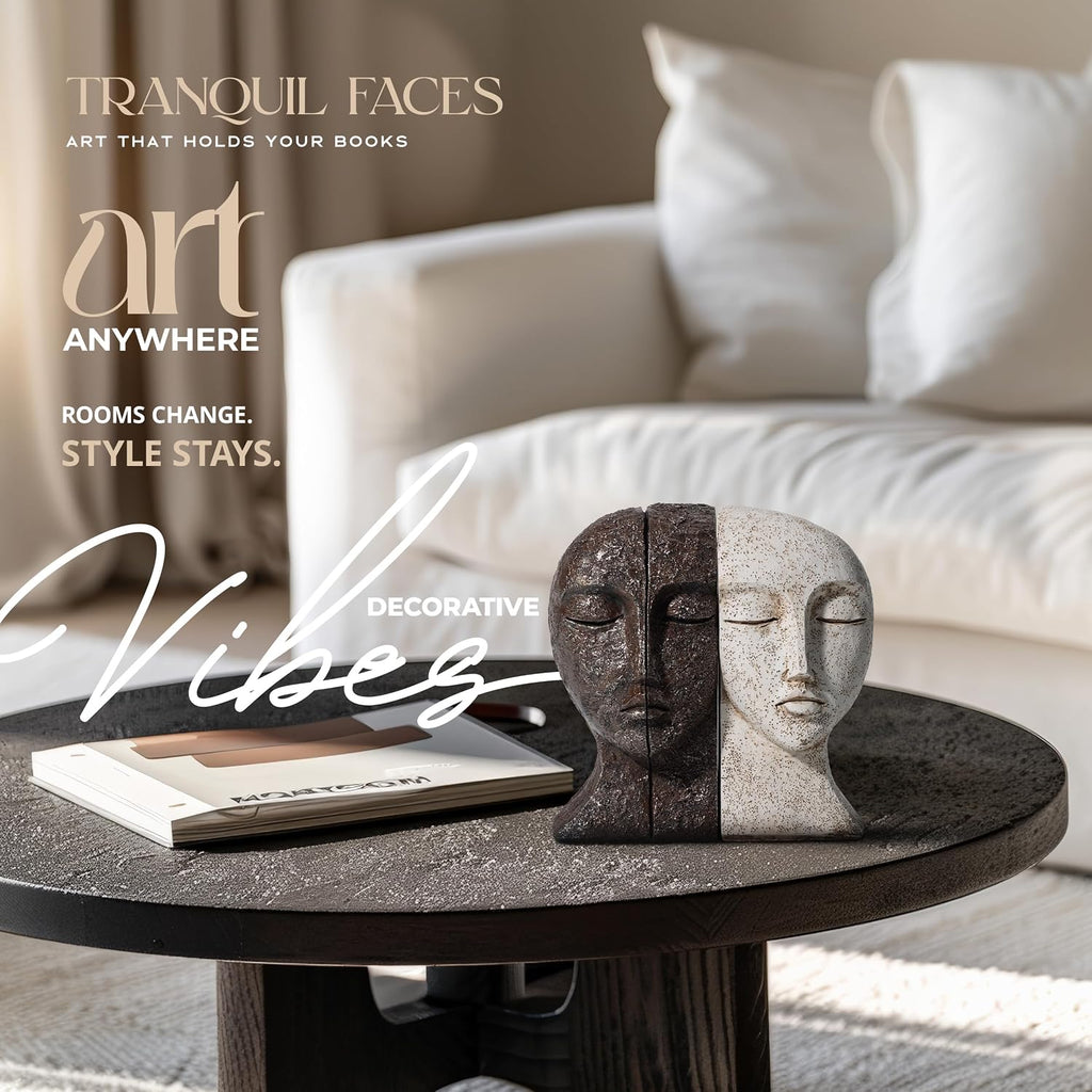 Heavy Duty Bookends for Heavy Books, Book Ends for Shelves, Unique Decorative Book Ends, Aesthetic Bookshelf Decor