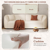 87.50" Velvet Curved Oversized 2 Seater Sofa, Upholstered Couch Chair, Soft Seating Lounge Sofa