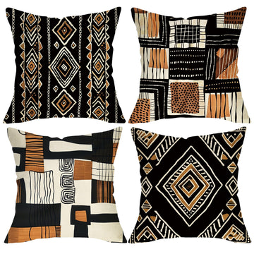 African Mud Cloth Tribal Decorative Throw Pillow Covers