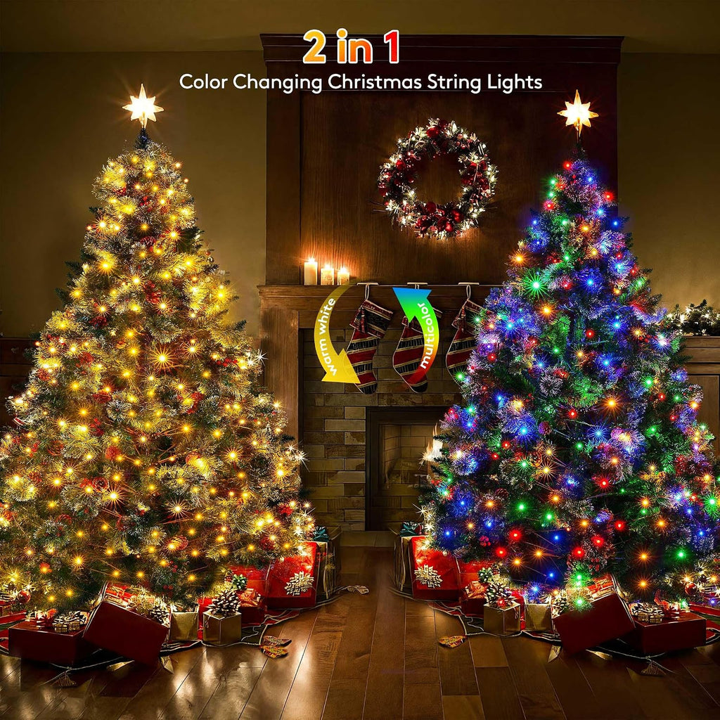 Christmas Lights 500 LED 174FT, UL Certified Color Changing Christmas Tree Lights with Remote, 11 Modes, Timer