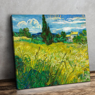Green Wheat Field with Cypress by Vincent Van Gogh, Canvas Print