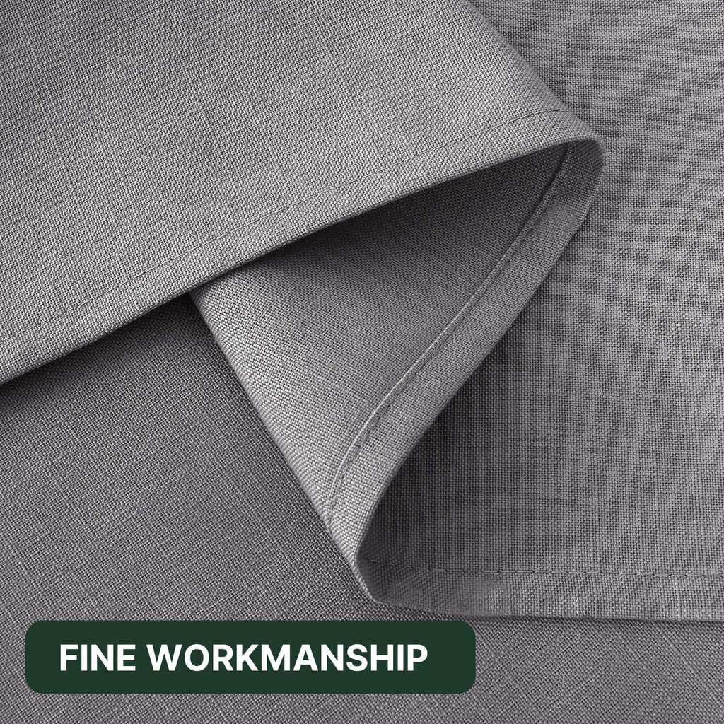 Linen Textured Table Cloths 60 x 104 Inch Premium Solid Tablecloth Spill-Proof Waterproof Table Cover for Dining