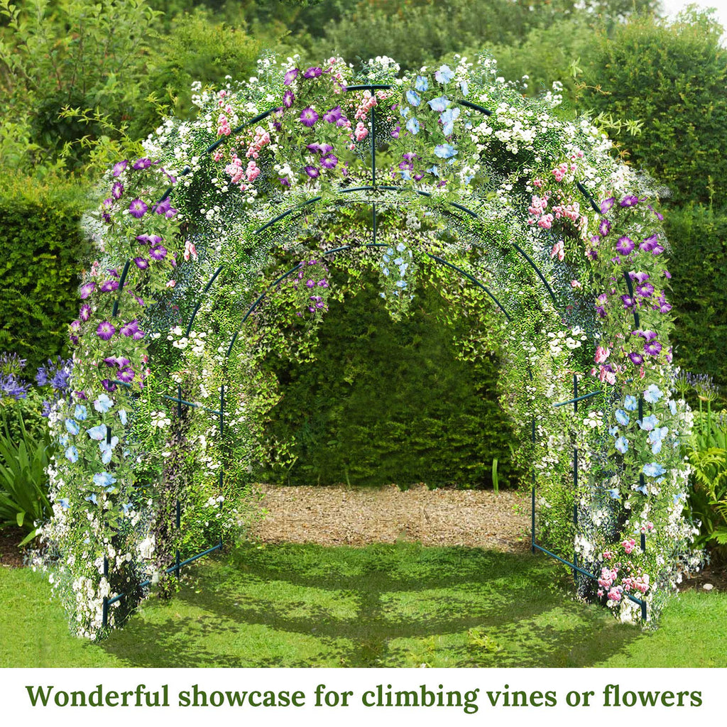 Multi-Size Large Garden Support Arch Frame Climbing Plant Arch Arbor for Flowers/Fruits/Vegetables (13FT x 7FT x
