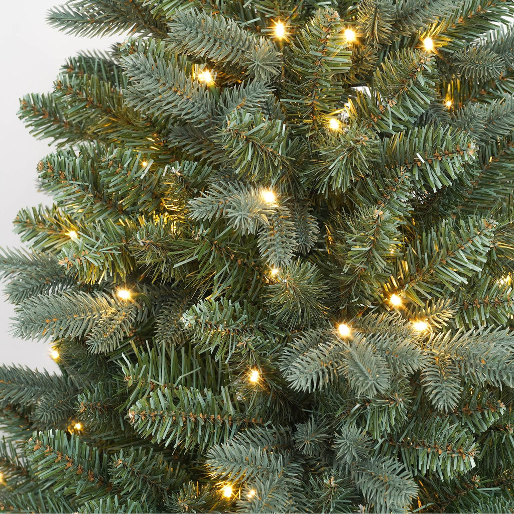 3Ft Pre-Lit Artificial Christmas Tree Tabletop with 70 Warm Lights Battery Operated, Greenery Potted Christmas Tree