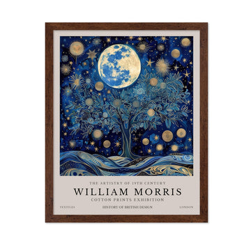 Master William Morris Poster - Moon and Stars Print - Tree of Life Art - Botanical Art - Exhibition Design - Flower