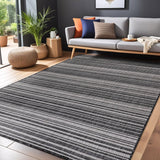 Stripe Outdoor Rug 5x7 Washable Outside Carpet for Indoor Patio Porch Waterproof Easy Cleaning Non S