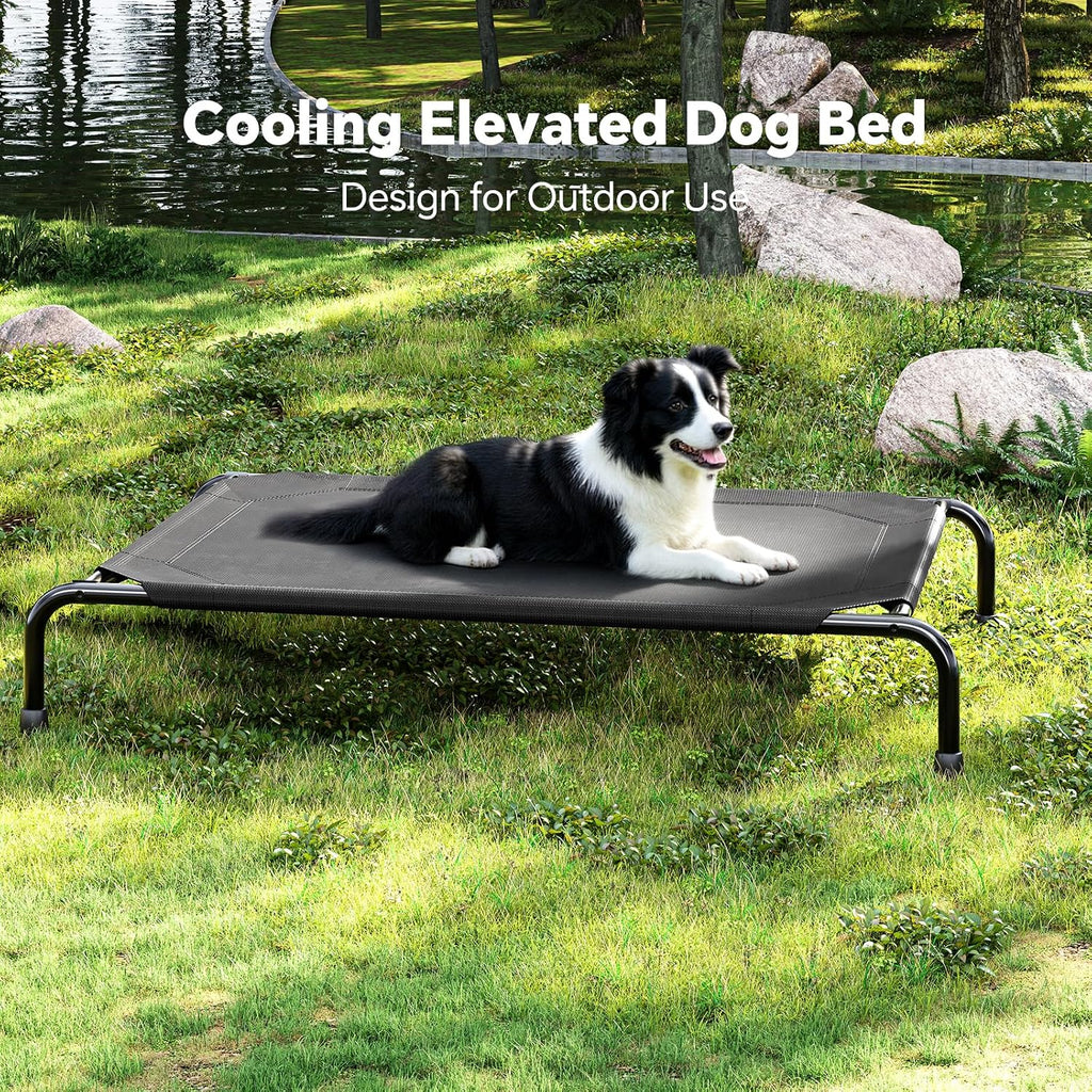 Elevated Dog Bed for Large Dogs, Waterproof XL Pet Cot with Breathable Mesh, Outdoor & Indoor Cooling Dog Bed, Raised