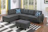 Wakefit Sectional Sofa Couch, Modern 4-Seaters Living Room Furniture Sets with Chaise Lounge