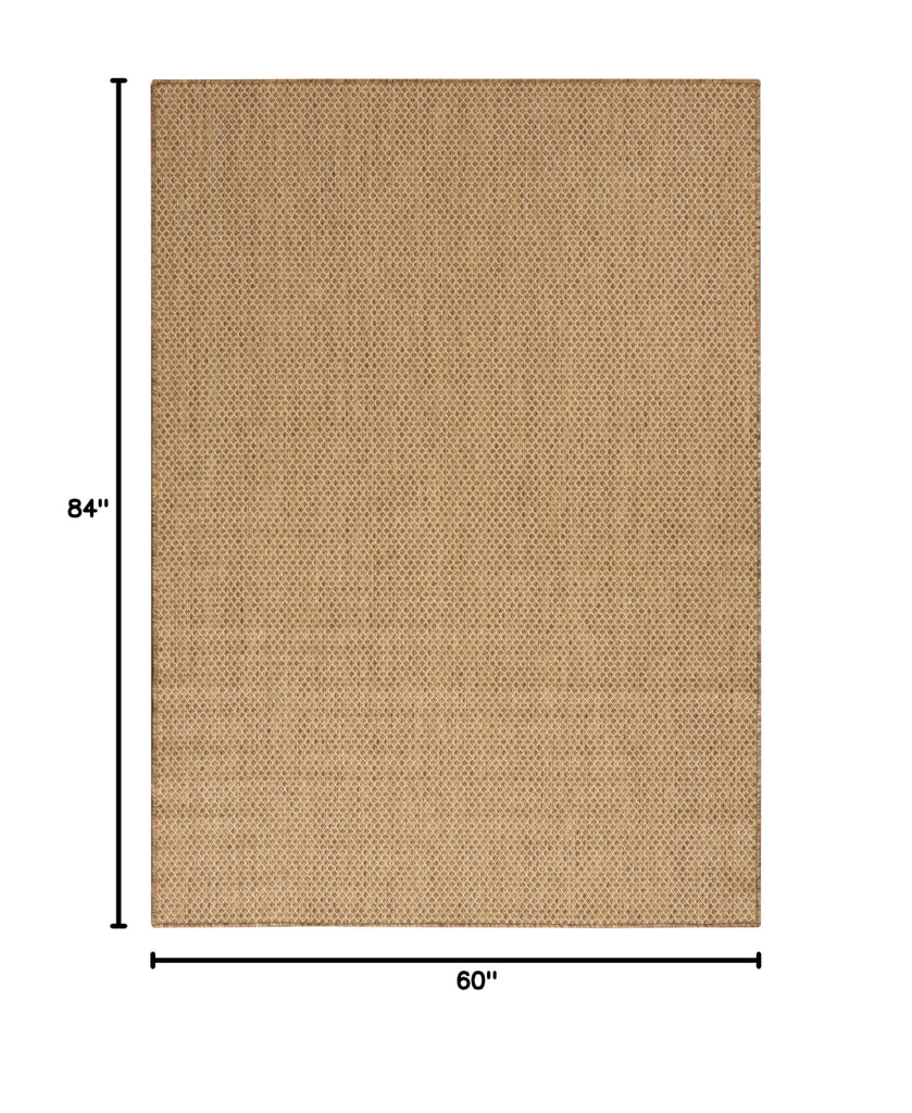 Courtyard Indoor Outdoor Area Rug, Jute, Geometric