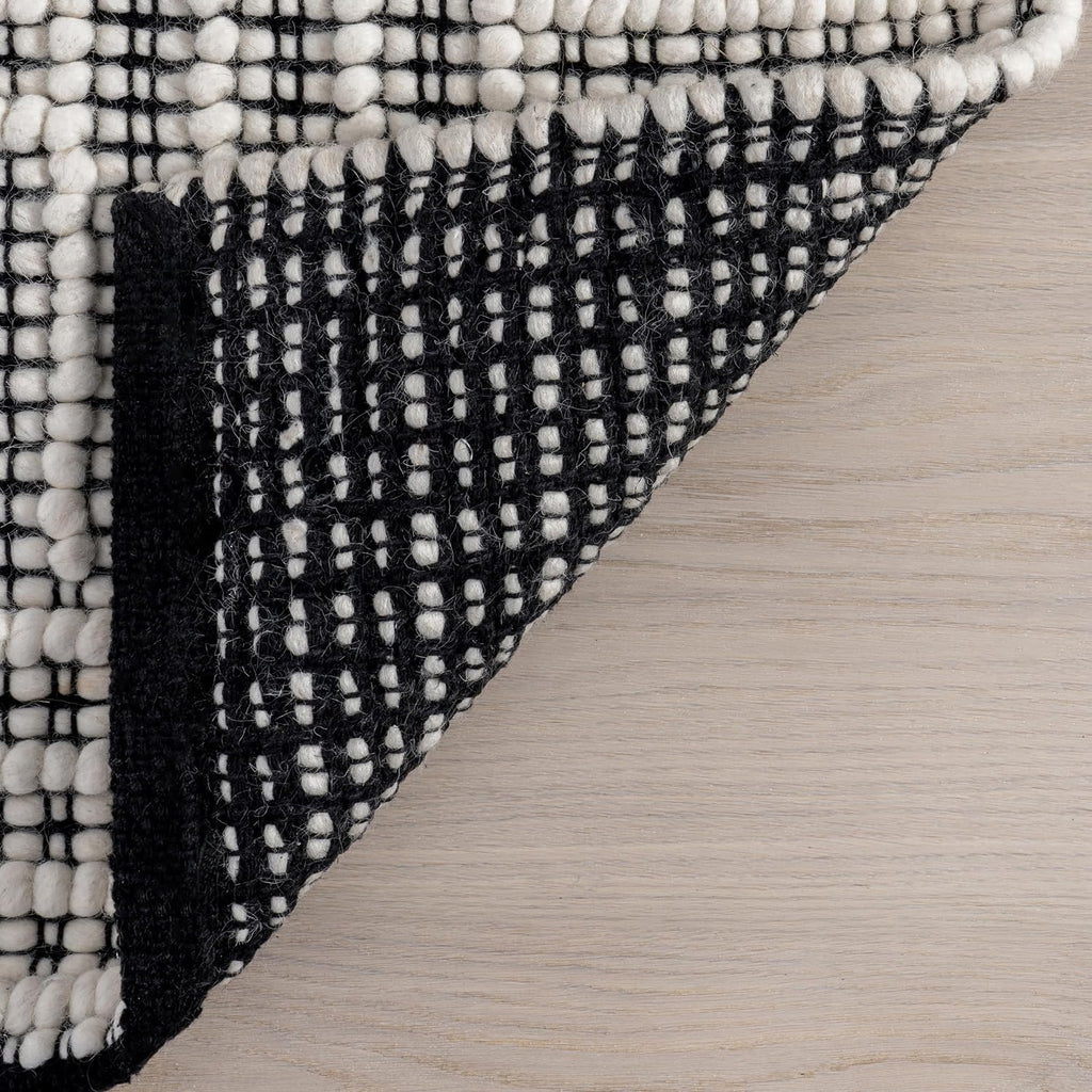 Devon Ivory Striped Hand Woven Wool Area Rug