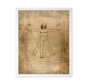 Art Classic Leonardo Da Vinci Poster - Vintage Renaissance Print - Gift for Artist, Friend - Vitruvian Man