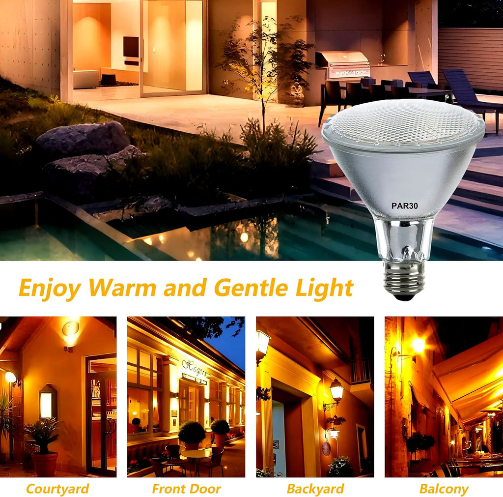 Halogen Par30 Long Neck Flood Bulb Dimmable 39W 120V E26 Base 6pcs