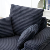Luxe Oversized Lounge Chair and Ottoman — Grey