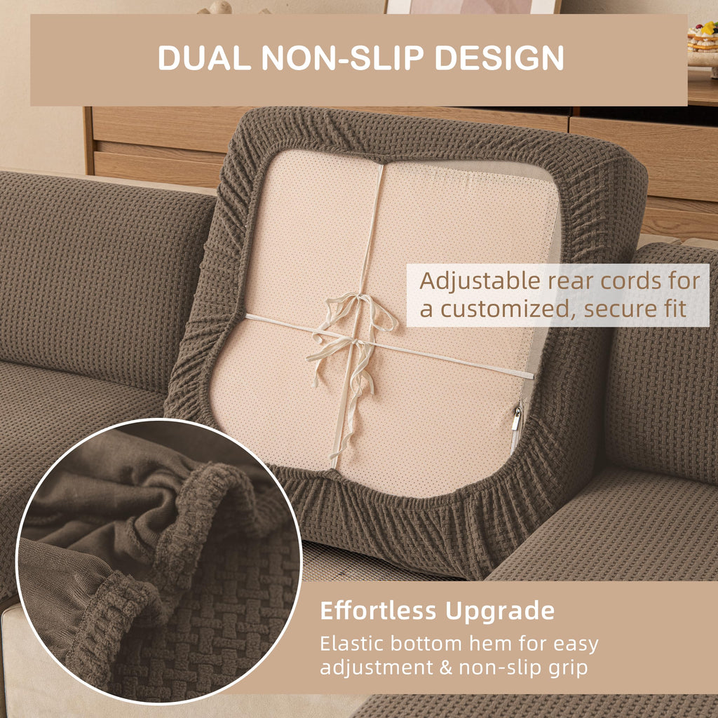 Sofa Cushion Covers, Stretch Sectional Couch Slipcovers Washable