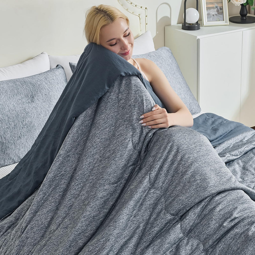 Cooling Comforter Cooling Blanket, Q-Max 0.45 Cool Sleeping Summer Blanket for Hot Sleeper Night Sweats, King 90" x