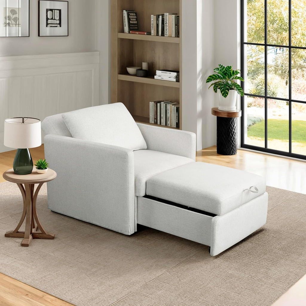 Bondi 36" Convertible Sleeper Chair, Cot-Size, Modern Farmhouse, Dream Coil Comfort, Fingerguard Pinch Point
