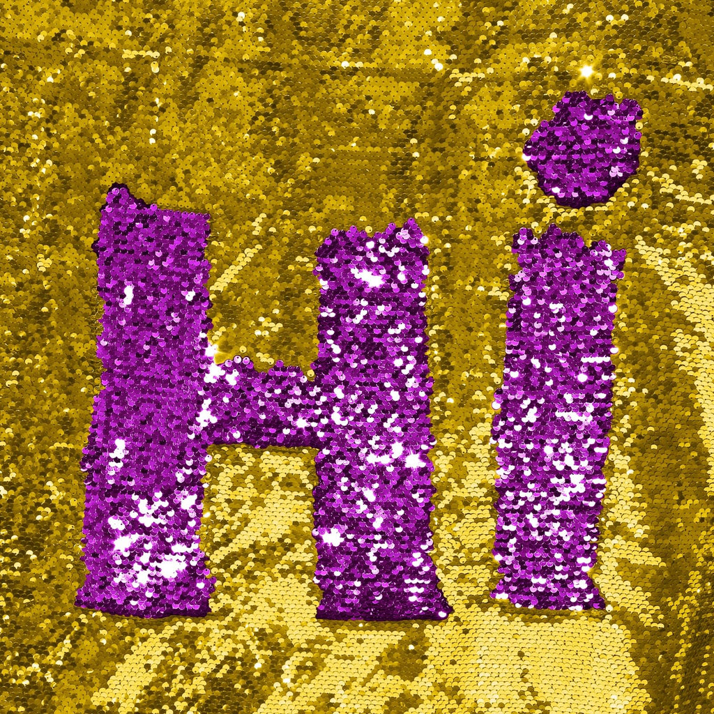 Gold & Purple Mermaid Sequin Fabric Half Yard - Reversible
