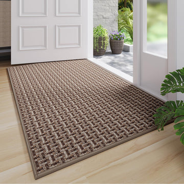 Front Door Mat Indoor Non Slip Entry Mat Extra Large Brown 36"x60"