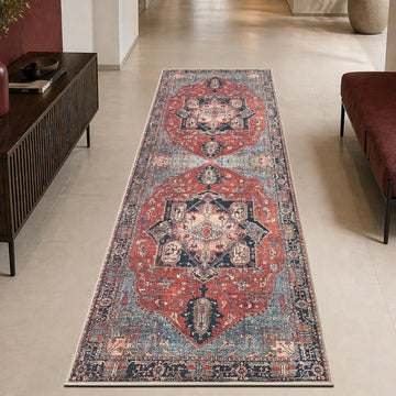 30"x84" Rug - Machine Washable Runner Rug with Non-Slip Backing, Ideal