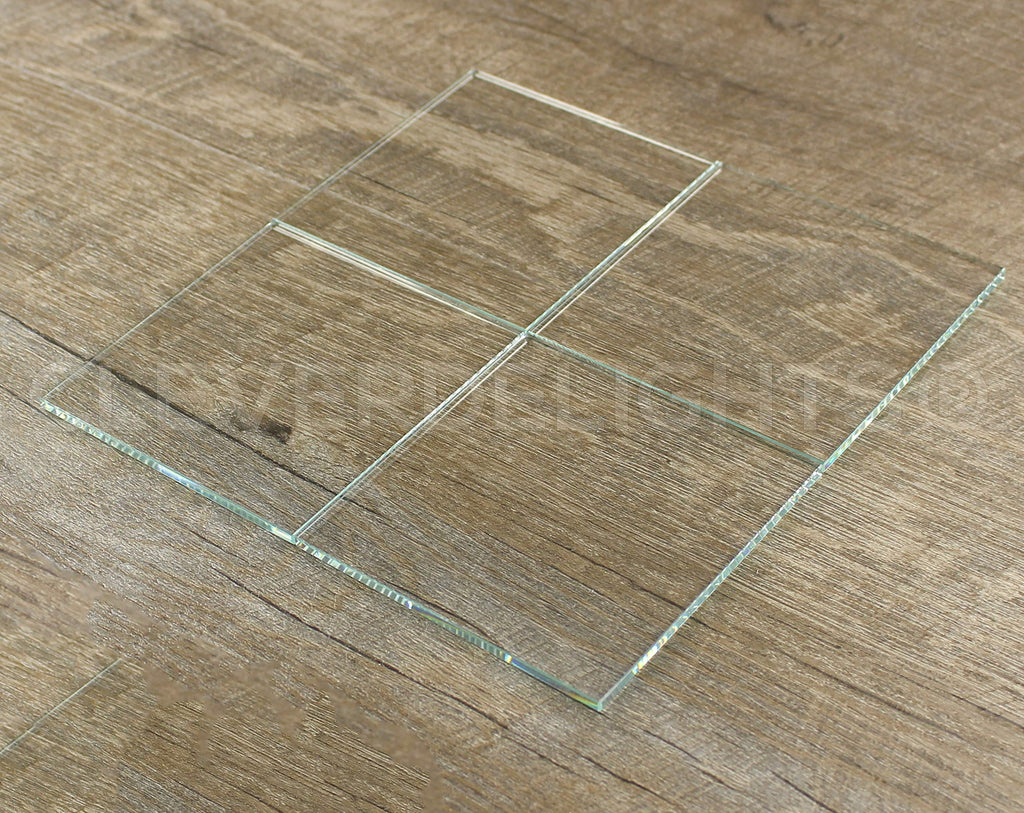 4" Square Glass Tiles - 5 Pack