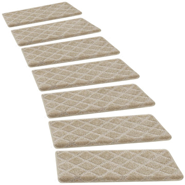Bullnose Carpet Stair Treads for Wooden Steps Indoor 14 Pcs