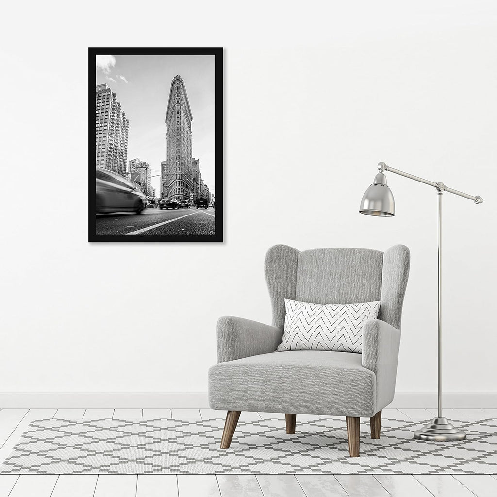 24x36 Poster Frame - Black Engineered Wood with Polished Plexiglass - Wide Picture Frame for Vertical or Horizontal