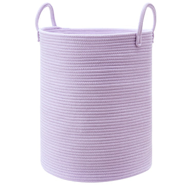 Purple Laundry Basket Hamper 60L Tall Lavender Hamper for Kids