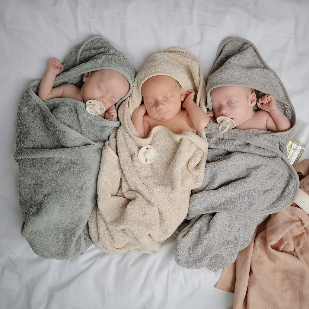 Baby Hooded Towel | Organic Cotton (Moss)
