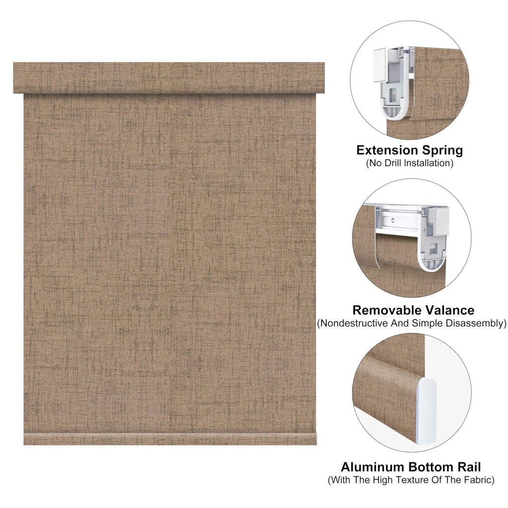 No Drill Motorized Blinds with Remote, Blackout, with APP, Voice
