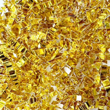 1LB Crinkle Cut Paper Shred Filler for Gift Box Bag and Basket On Holidays (Gold)