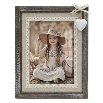 5x7 Rustic Picture Frames Wooden Farmhouse Heart Photo Frame