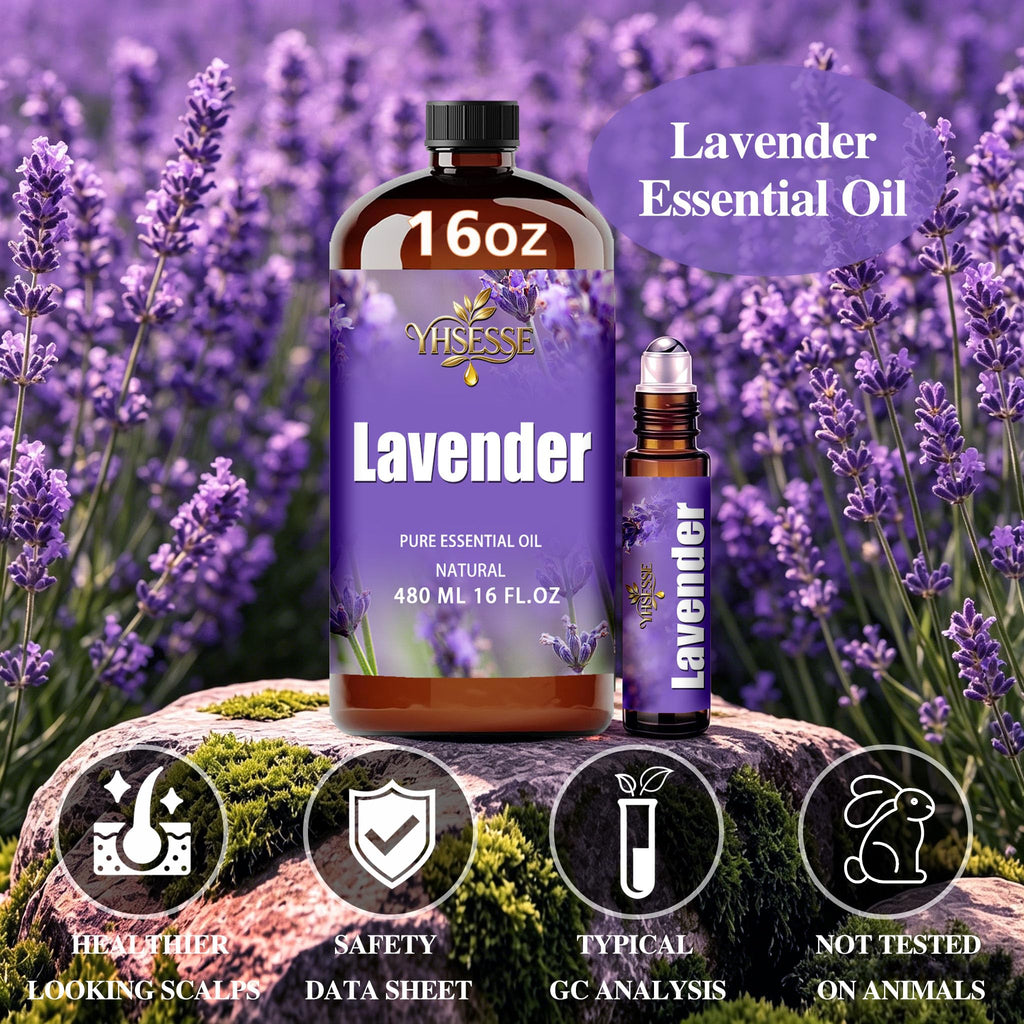 Lavender Essential Oil for Diffuser Massage Bath, Lavender Oil - 16.33 fl oz