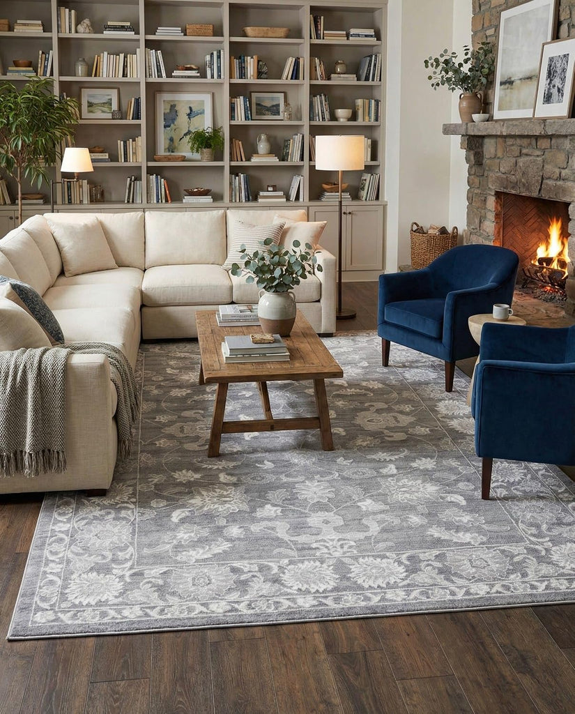Boston Rug - 10' x 14' Gray Low-Pile Rug