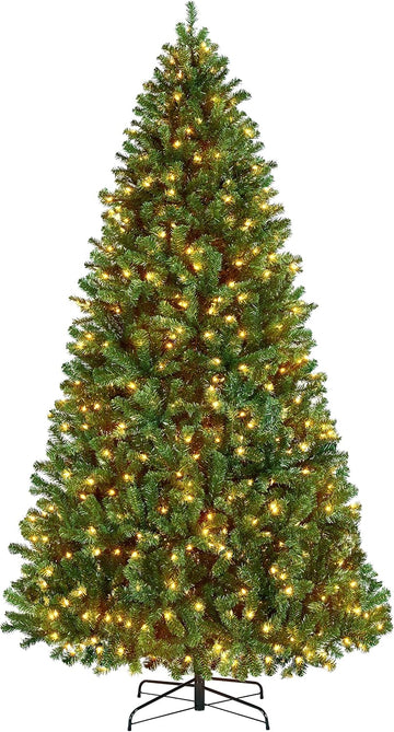Pre-lit Christmas Tree with 850 Warm White Lights, Green
