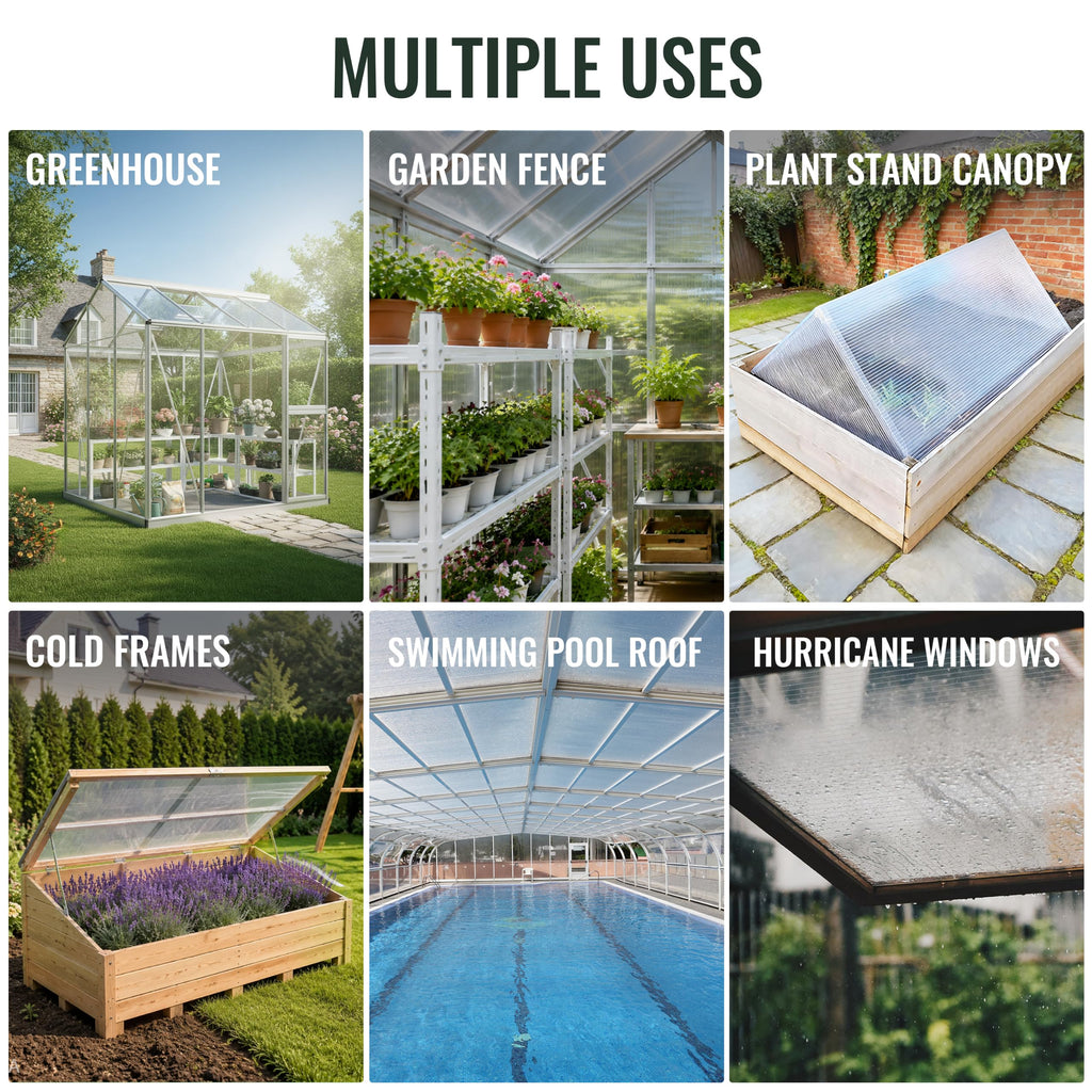 14 Pack 6'FT x 2'FT x 0.24" in Polycarbonate Greenhouse Panels