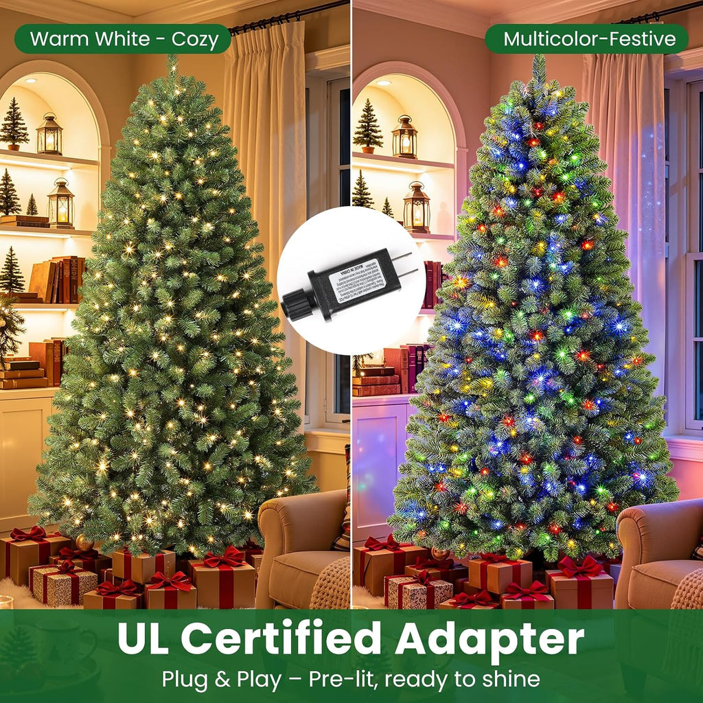 Artificial Prelit Classic Christmas Tree with Remote Control,Timer