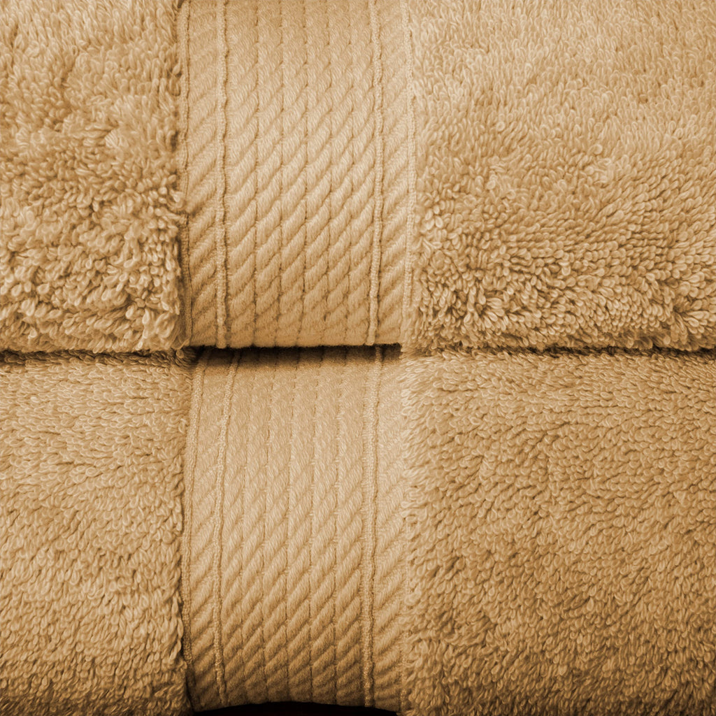 BNM Egyptian Cotton 6-Piece Towel Set, Includes 2 Face Towels, 2 Hand Towels, and 2 Bath Towels, Attached Loop for