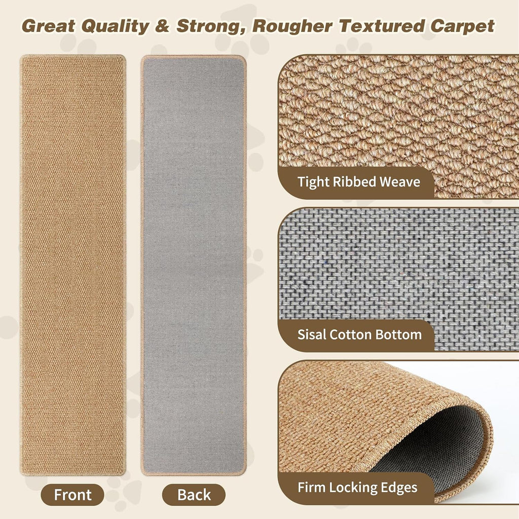 71x15.8" Thickened Cat Wall Climbing Carpet with 16 Fixed Nails