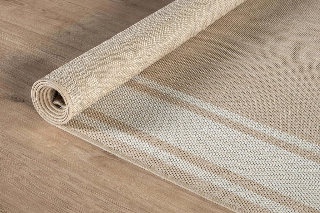 Outdoor Rug 8x10 Modern Bordered Area Rugs for Indoor and Outdoor Patio Deck Porch Garden Waterproof