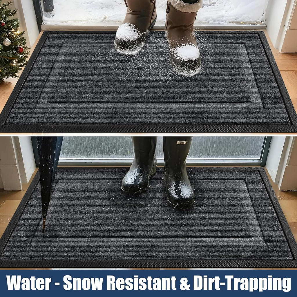 Large Front Door Mat Outside Entrance Indoor Doormat, 36" x 24" Outdoor Mats Waterproof, Outdoor Door Mats for
