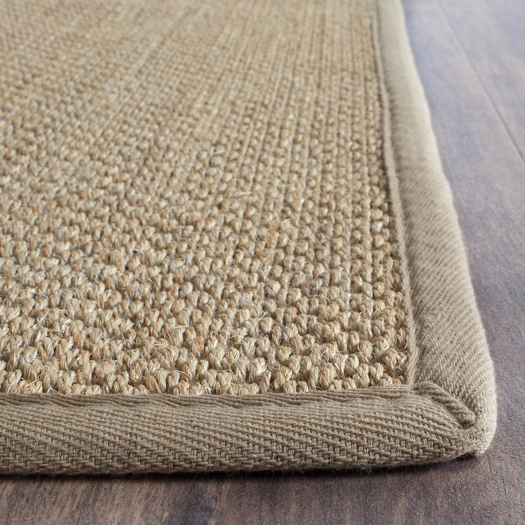 Area Rug 3x5 - Natural Fiber Collection - Maize & Linen Color, Sisal, Woven Design with Border (NF141B)