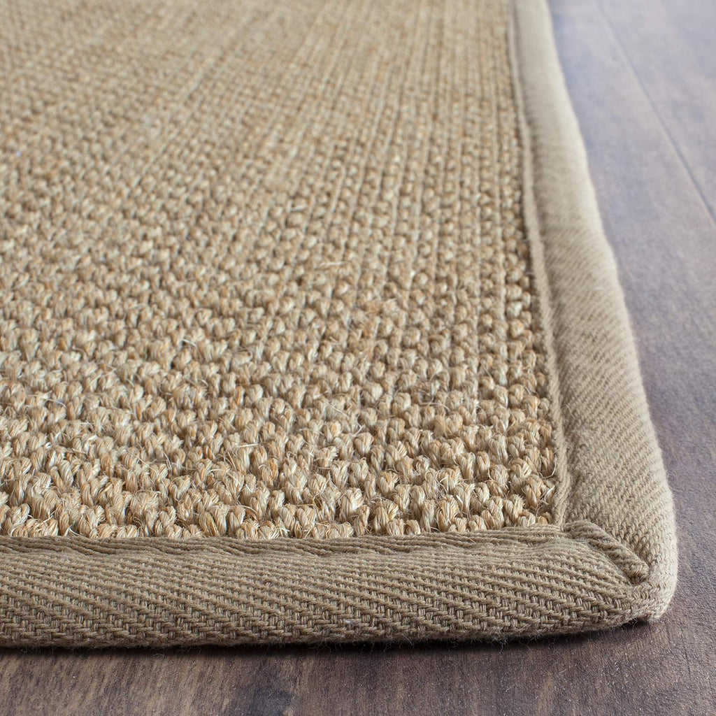 Area Rug 3x5 - Natural Fiber Collection - Maize & Linen Color, Sisal, Woven Design with Border (NF141B)