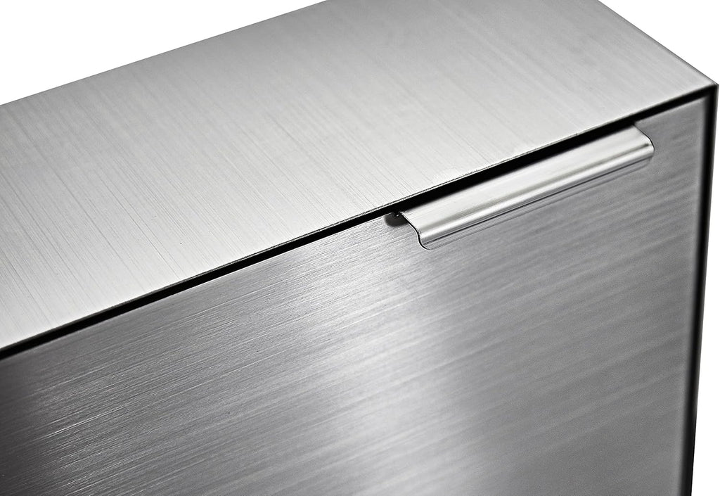 Stainless Steel Mailbox for Walls, Heavy Duty Wall Mounted Mailbox with Newspaper Holder - Silver