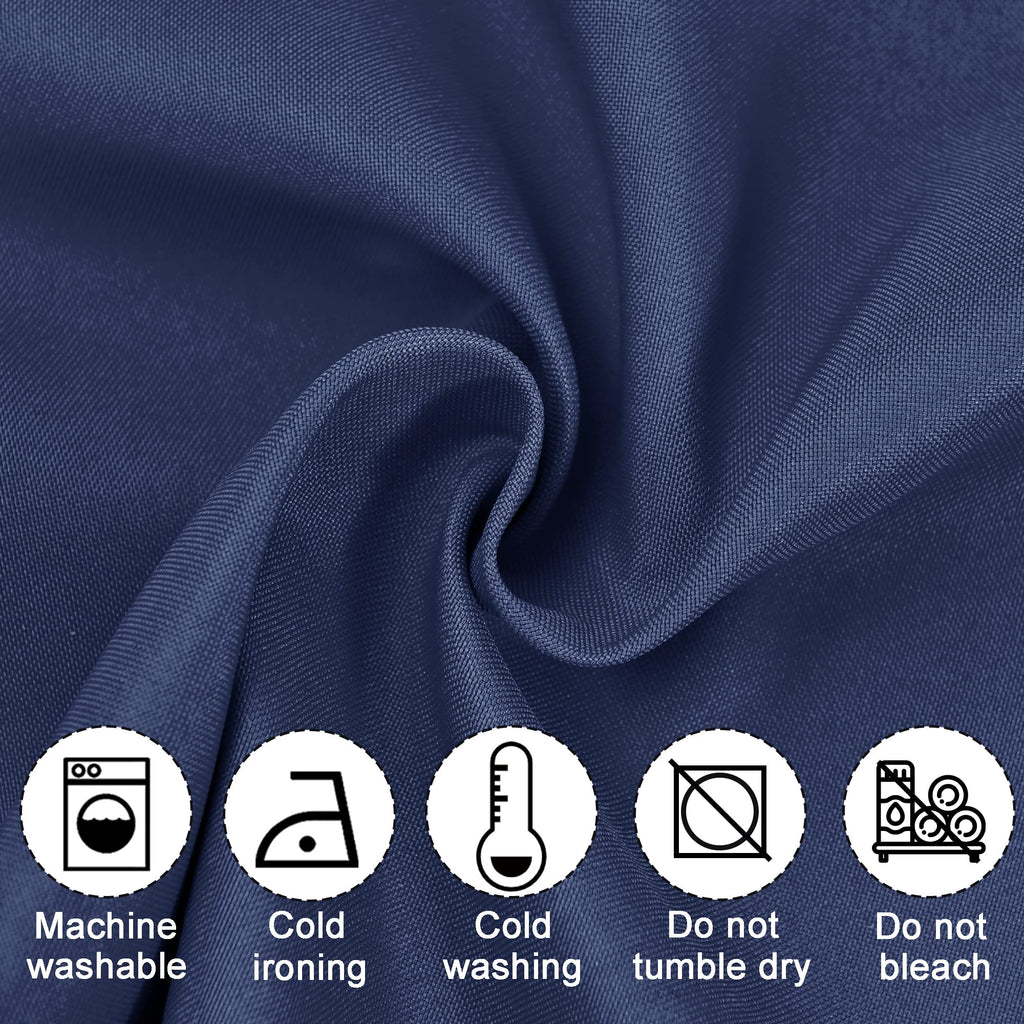 Navy Blue Valance Curtains for Window 1 Panel, 60 x 18 Inches