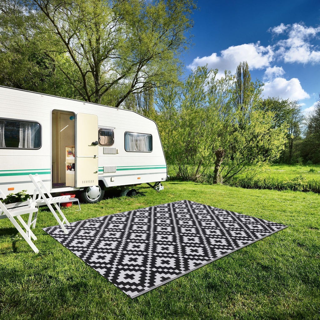 9' x 12', Plastic Straw Rug, Outdoor Patio Rugs, RV Rug, Large Floor Mat and Rugs for Outdoors, RV, Patio, Backyard